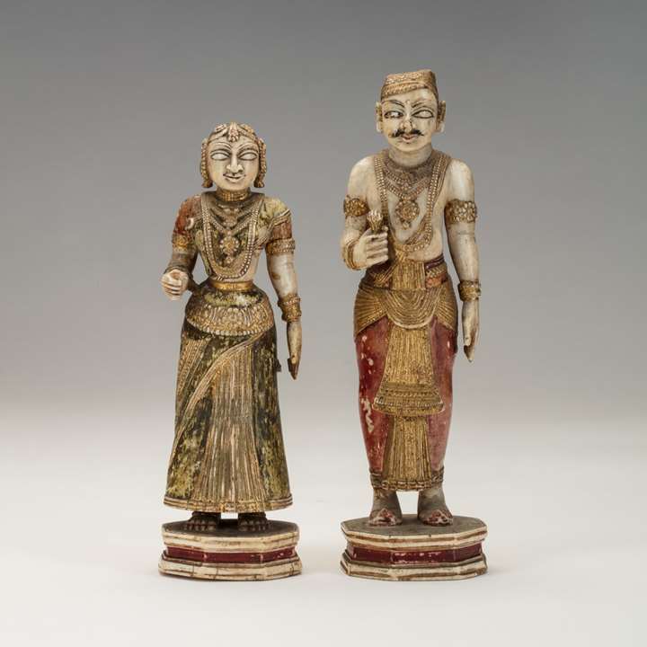 Pair of Indian Ivory Figures